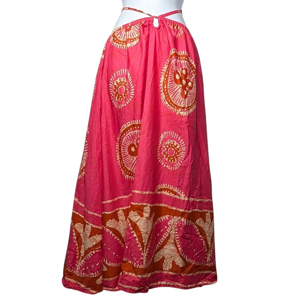 House Of Harlow 1960 Womens Small Pink Bohemian Sexy Waist Midi Skirt Beach